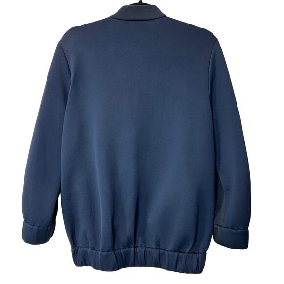 Stella McCartney Two Tone Scuba Bomber Jacket Navy Black Women 36/US 0 - Picture 3 of 11